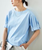 【ルクールブラン/le.coeur blanc】のコットンタックスリーブTシャツ 人気、トレンドファッション・服の通販 founy(ファニー) ファッション Fashion レディースファッション WOMEN トップス・カットソー Tops/Tshirt シャツ/ブラウス Shirts/Blouses ロング / Tシャツ T-Shirts おすすめ Recommend カットソー Cut And Sew シンプル Simple スリーブ Sleeve thumbnail サックス|ID: prp329100004559860 ipo3291000000032238898