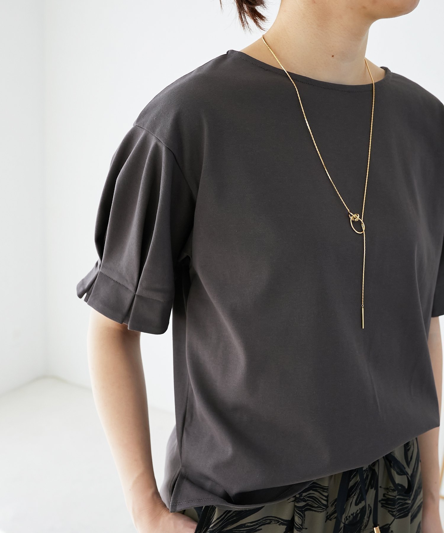 【ルクールブラン/le.coeur blanc】のコットンタックスリーブTシャツ インテリア・キッズ・メンズ・レディースファッション・服の通販 founy(ファニー) 　ファッション　Fashion　レディースファッション　WOMEN　トップス・カットソー　Tops/Tshirt　シャツ/ブラウス　Shirts/Blouses　ロング / Tシャツ　T-Shirts　おすすめ　Recommend　カットソー　Cut And Sew　シンプル　Simple　スリーブ　Sleeve　D/グレー|ID: prp329100004559860 ipo3291000000032238899