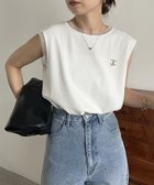 【カプリシューレマージュ/CAPRICIEUX LEMAGE】の【再入荷】1ポイントノースリーブTシャツ ホワイト|ID: prp329100004559868 ipo3291000000033568160