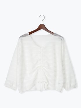 【テチチ/Te chichi】のメッシュボーダーシャーリングトップス 人気、トレンドファッション・服の通販 founy(ファニー) ファッション Fashion レディースファッション WOMEN トップス・カットソー Tops/Tshirt シャーリング Shirring ボーダー Border メッシュ Mesh |ID:prp329100004559877