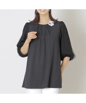 【トゥー ビー シック/TO BE CHIC】の【WEB限定】UVカットデザインチュニック 人気、トレンドファッション・服の通販 founy(ファニー) ファッション Fashion レディースファッション WOMEN トップス・カットソー Tops/Tshirt カットソー Cut And Sew チュール Tulle 日傘 Parasol 軽量 Lightweight |ID:prp329100004559917
