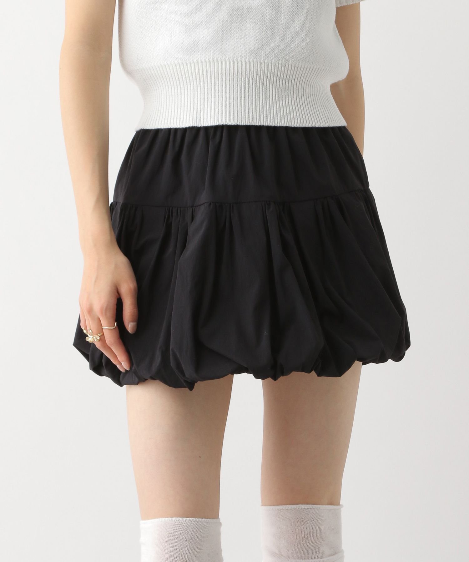 【ヘザー/Heather】のアソートバルーンミニスカート インテリア・キッズ・メンズ・レディースファッション・服の通販 founy(ファニー) 　ファッション　Fashion　レディースファッション　WOMEN　スカート　Skirt　ミニスカート　Mini Skirts　おすすめ　Recommend　チェック　Check　デニム　Denim　トレンド　Trend　バルーン　Balloon　ミニスカート　Mini Skirt　今季　This Season　無地　Plain Color　ブラック|ID: prp329100004559941 ipo3291000000032239499