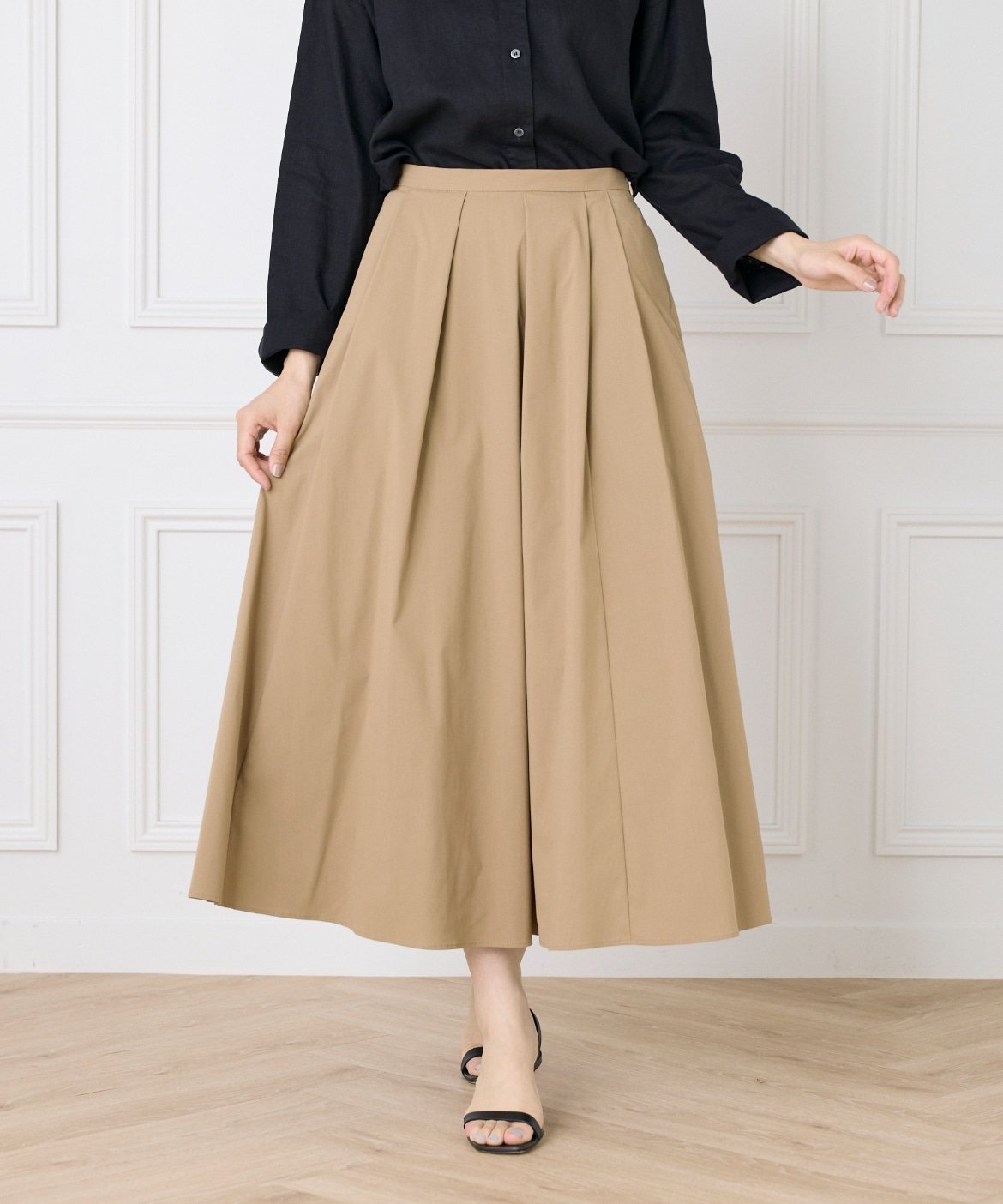 【イッツインターナショナル/I.T.'S. international】のタックフレアスカート 人気、トレンドファッション・服の通販 founy(ファニー) 　ファッション　Fashion　レディースファッション　Ladies' Fashion Online　スカート　Skirt　Aライン/フレアスカート　Flared A-Line Skirts　おすすめ　Recommend　クラシック　Classic　コンパクト　Compact　ストレッチ　Stretch　スマート　Smart　ポケット　Pocket　 other-1|ID: prp329100004559942 ipo3291000000032573266