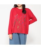 【スーパーハッカ/SUPER HAKKA】の21/-OE天竺ブルーミングフラワー刺繍ロングスリーブカットソー 人気、トレンドファッション・服の通販 founy(ファニー) ファッション Fashion レディースファッション WOMEN トップス・カットソー Tops/Tshirt カットソー Cut and Sewn ギャザー Gather ヨーク Yoke ロング Long 春 Spring thumbnail レッド|ID: prp329100004559960 ipo3291000000032239675