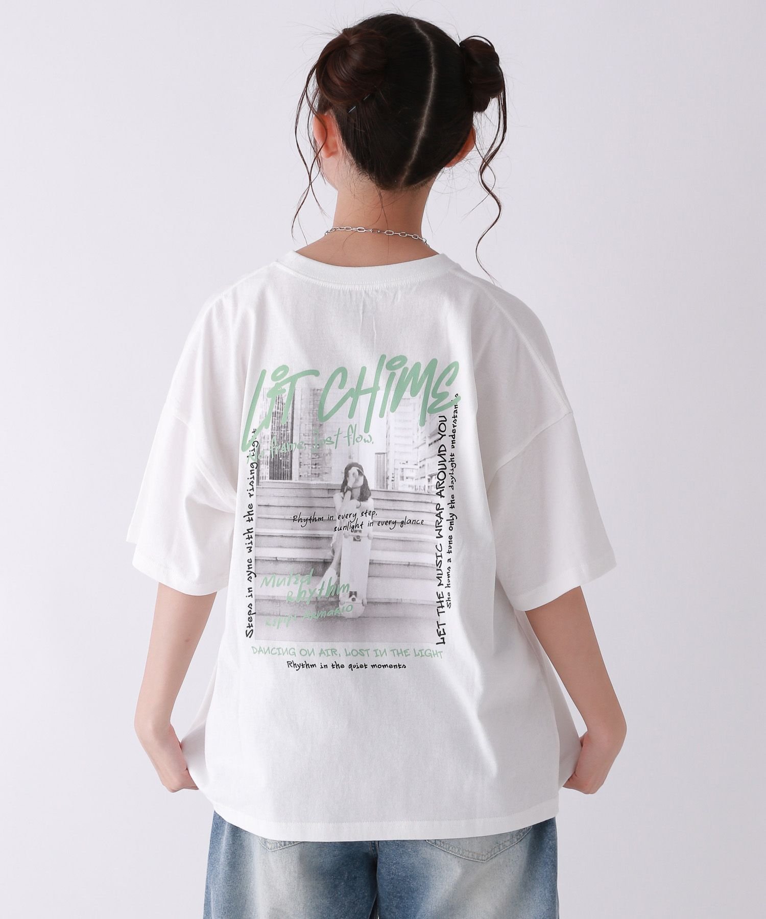 【レピピアルマリオ/repipi armario / KIDS】のAcidWashルーズTシャツ インテリア・キッズ・メンズ・レディースファッション・服の通販 founy(ファニー) 　ファッション　Fashion　キッズファッション　Fashion for Kids　デニム　Denim, Jeans Material　ハーフ　Half, Half-Length　フロント　Front, Front Design　プリント　Print, Printed Pattern　ミニスカート　Mini Skirt, Short Skirt　ルーズ　Loose, Oversized　半袖　Short Sleeve, Half Sleeve　ホワイト04|ID: prp329100004559964 ipo3291000000033494720