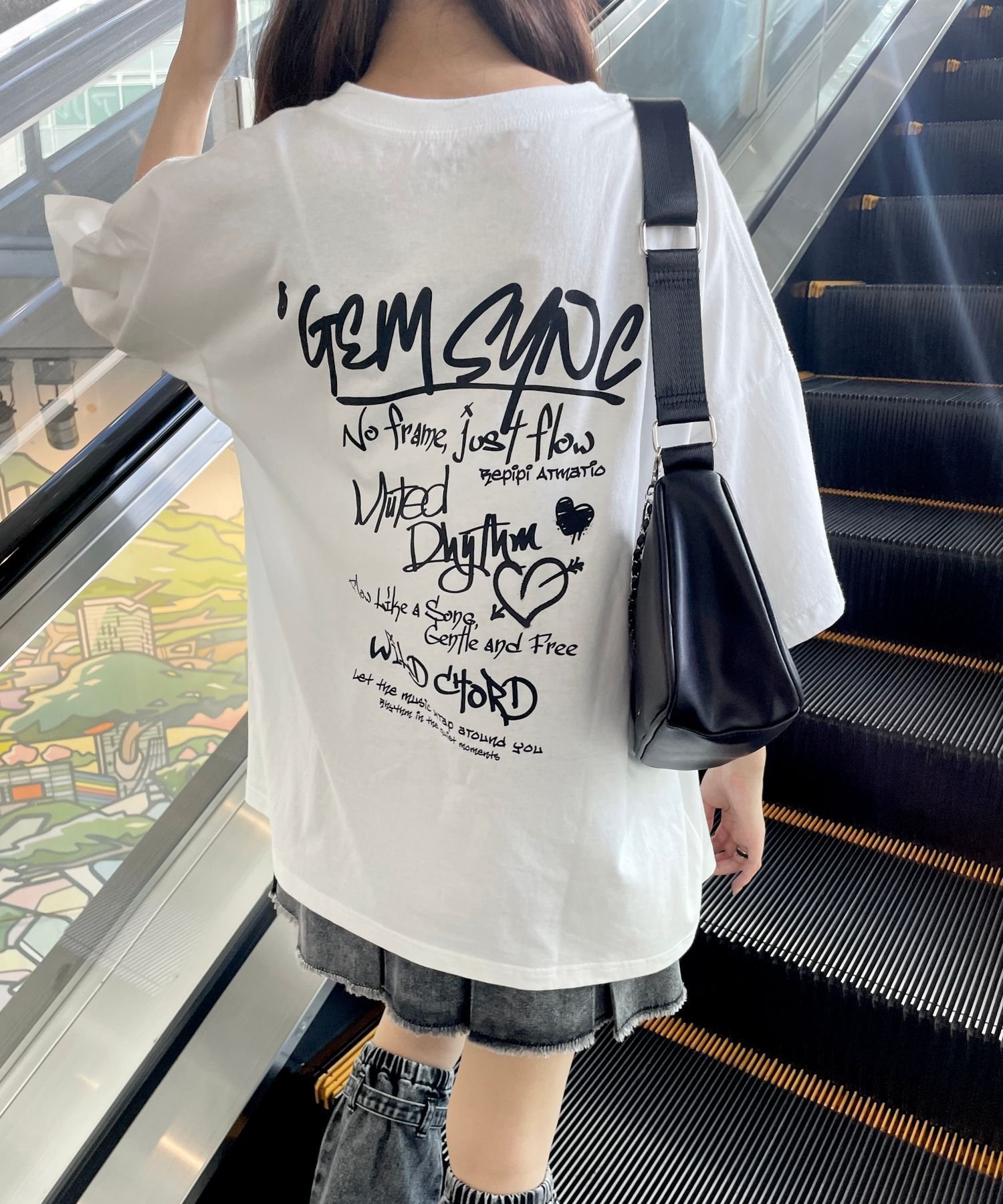 【レピピアルマリオ/repipi armario / KIDS】のAcidWashルーズTシャツ インテリア・キッズ・メンズ・レディースファッション・服の通販 founy(ファニー) 　ファッション　Fashion　キッズファッション　Fashion for Kids　デニム　Denim, Jeans Material　ハーフ　Half, Half-Length　フロント　Front, Front Design　プリント　Print, Printed Pattern　ミニスカート　Mini Skirt, Short Skirt　ルーズ　Loose, Oversized　半袖　Short Sleeve, Half Sleeve　ホワイト06|ID: prp329100004559964 ipo3291000000033494722