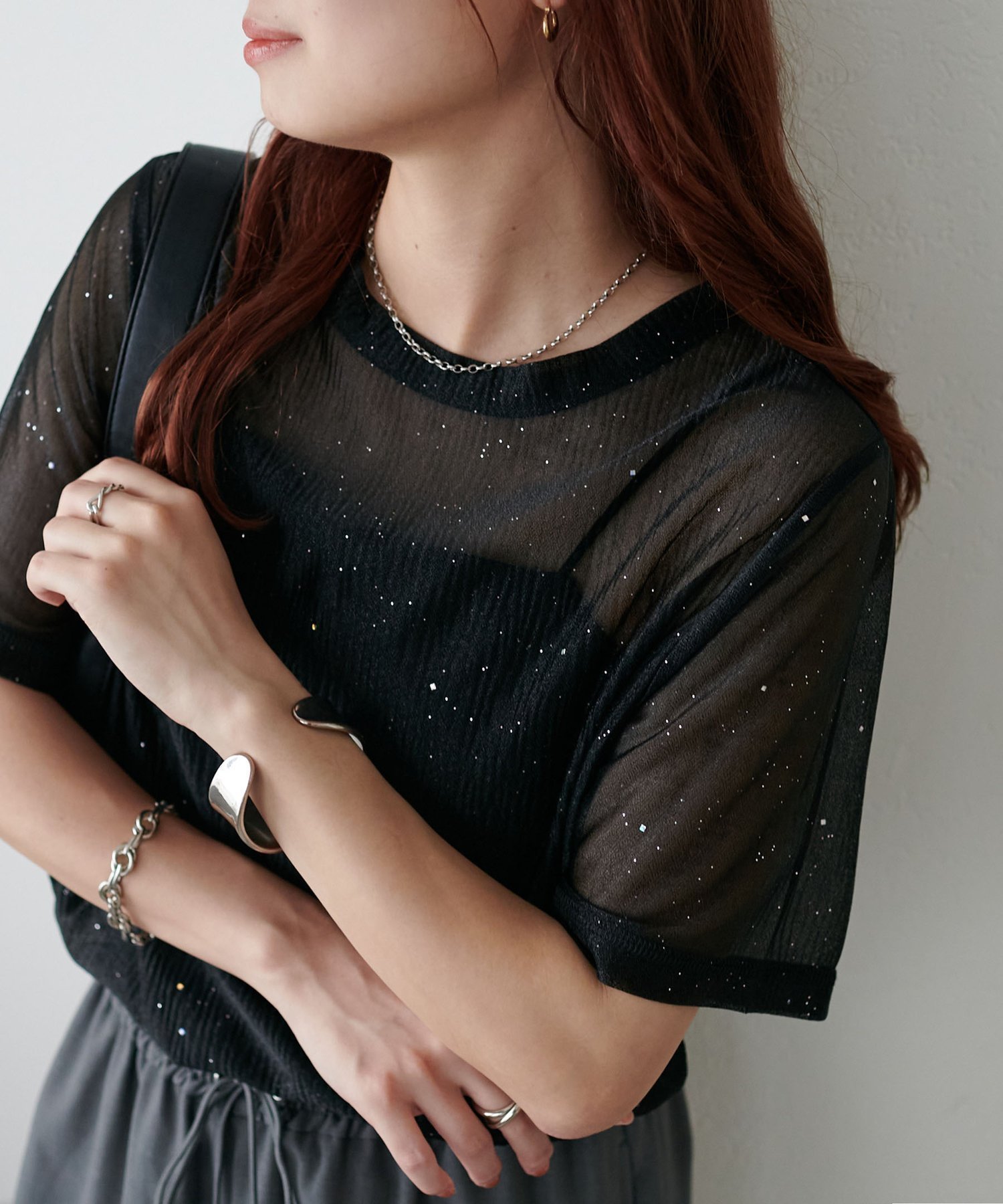 【ディスコート/Discoat】の【WEB限定】シアーキラキラT 人気、トレンドファッション・服の通販 founy(ファニー) 　ファッション　Fashion　レディースファッション　Fashion for Women　 other-1|ID: prp329100004559977 ipo3291000000033722495