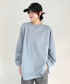 【ヘザー/Heather】の【WEB限定】スーパーBIGシルエットロンT 人気、トレンドファッション・服の通販 founy(ファニー) ファッション Fashion レディースファッション WOMEN トップス・カットソー Tops/Tshirt ロング / Tシャツ T-Shirts おすすめ Recommend スウェット Sweat スリット Slit thumbnail ブルー|ID: prp329100004560004 ipo3291000000032240104