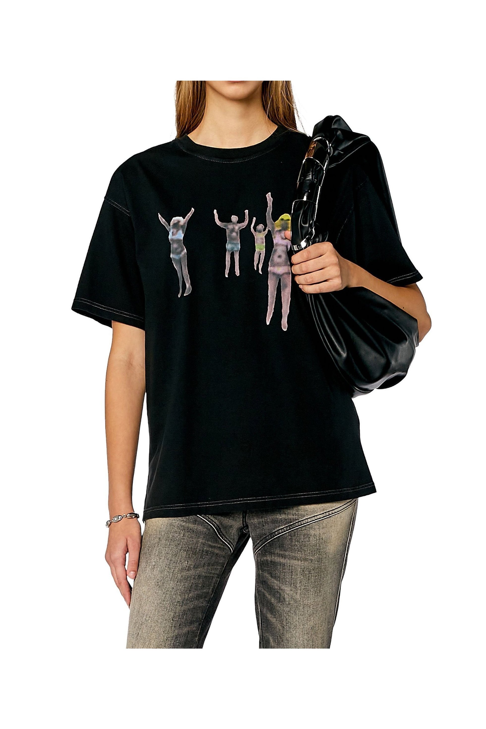【ディーゼル/DIESEL】のレディース Tシャツ T-BUXT-N8 インテリア・キッズ・メンズ・レディースファッション・服の通販 founy(ファニー) 　ファッション　Fashion　レディースファッション　WOMEN　トップス・カットソー　Tops/Tshirt　シャツ/ブラウス　Shirts/Blouses　ロング / Tシャツ　T-Shirts　スキニー　Skinny　プリント　Print　ボトム　Bottom　ワイド　Wide　ブラック|ID: prp329100004560019 ipo3291000000032240202