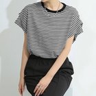 【ミニミニストア/miniministore】のショルダータックTシャツ レディース半袖 人気、トレンドファッション・服の通販 founy(ファニー) ファッション Fashion レディースファッション WOMEN トップス・カットソー Tops/Tshirt シャツ/ブラウス Shirts/Blouses ロング / Tシャツ T-Shirts ショルダー Shoulder スリーブ Sleeve フレンチ French ボーダー Border 半袖 Short Sleeve 夏 Summer ビジネス 仕事 通勤 Business thumbnail ブラック*ボーダー|ID: prp329100004560097 ipo3291000000032240708