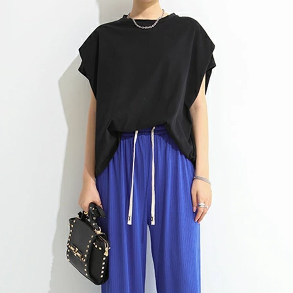【ミニミニストア/miniministore】のショルダータックTシャツ レディース半袖 インテリア・キッズ・メンズ・レディースファッション・服の通販 founy(ファニー) 　ファッション　Fashion　レディースファッション　WOMEN　トップス・カットソー　Tops/Tshirt　シャツ/ブラウス　Shirts/Blouses　ロング / Tシャツ　T-Shirts　ショルダー　Shoulder　スリーブ　Sleeve　フレンチ　French　ボーダー　Border　半袖　Short Sleeve　夏　Summer　ビジネス 仕事 通勤　Business　ブラック|ID: prp329100004560097 ipo3291000000032240714