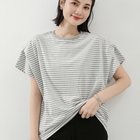 【ミニミニストア/miniministore】のショルダータックTシャツ レディース半袖 人気、トレンドファッション・服の通販 founy(ファニー) ファッション Fashion レディースファッション WOMEN トップス・カットソー Tops/Tshirt シャツ/ブラウス Shirts/Blouses ロング / Tシャツ T-Shirts ショルダー Shoulder スリーブ Sleeve フレンチ French ボーダー Border 半袖 Short Sleeve 夏 Summer ビジネス 仕事 通勤 Business thumbnail ライトグレー*ボーダー|ID: prp329100004560097 ipo3291000000032240716