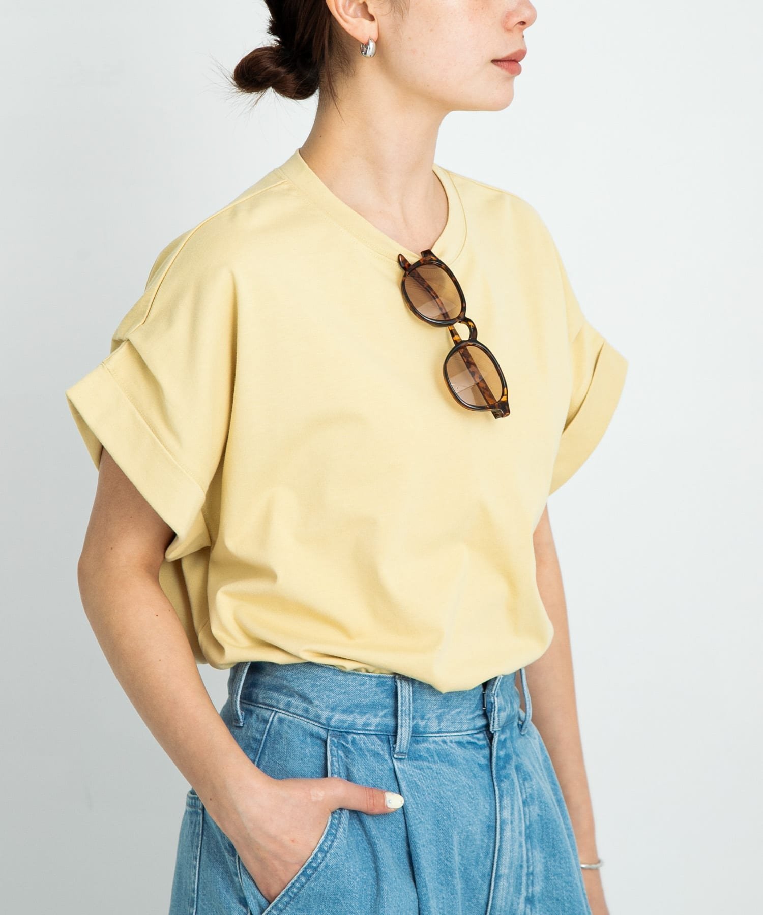 【サニーレーベル/Sonny Label / URBAN RESEARCH】のダブルタックフレンチスリーブプルオーバー インテリア・キッズ・メンズ・レディースファッション・服の通販 founy(ファニー) 　ファッション　Fashion　レディースファッション　WOMEN　トップス・カットソー　Tops/Tshirt　プルオーバー　Pullover　2025年　2025　2025春夏・S/S　Ss,Spring/Summer,2025　アクセサリー　Accessories　キャップ　Cap　シンプル　Simple　スリーブ　Sleeve　フレンチ　French　夏　Summer　S/S・春夏　Ss・Spring/Summer　イエロー|ID: prp329100004560137 ipo3291000000032384961
