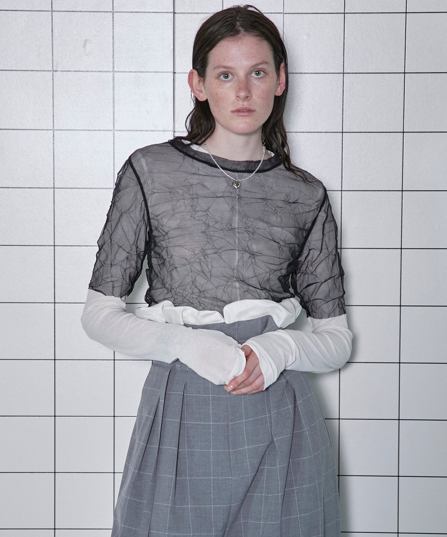 【メゾンスペシャル/MAISON SPECIAL】のWasher Layered Tops インテリア・キッズ・メンズ・レディースファッション・服の通販 founy(ファニー) 　ファッション　Fashion　レディースファッション　WOMEN　トップス・カットソー　Tops/Tshirt　カットソー　Cut And Sew　セパレート　Separate　チュール　Tulle　半袖　Short Sleeve　長袖　Long Sleeve　BLK|ID: prp329100004560166 ipo3291000000032241365