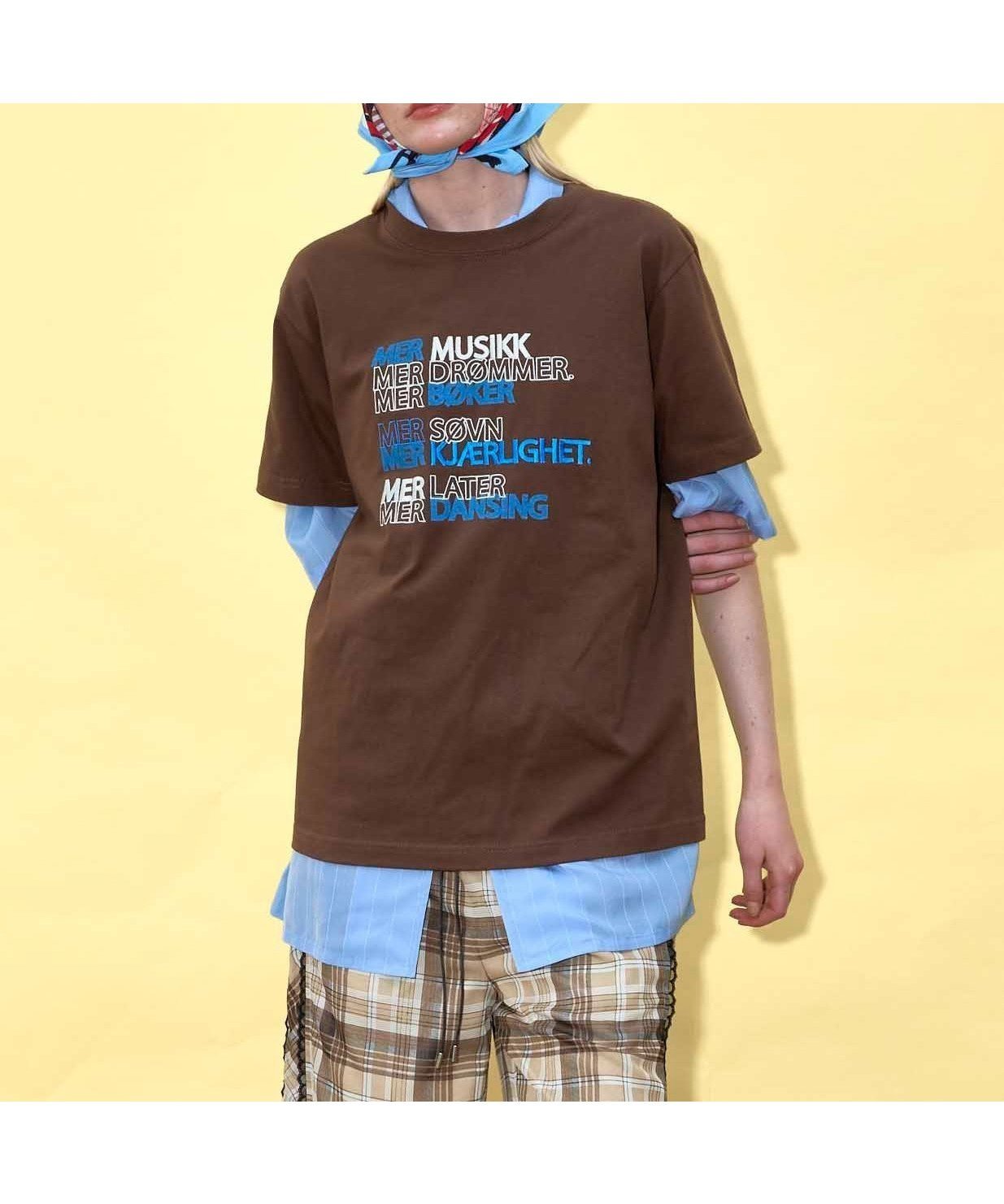 【メゾンスペシャル/MAISON SPECIAL】のLOVE LIFF Embroidery T-shirt インテリア・キッズ・メンズ・レディースファッション・服の通販 founy(ファニー) 　ファッション　Fashion　レディースファッション　Fashion for Women　トップス・カットソー　Cut & Sew Tops　シャツ・ブラウス・オフィスカジュアル　Elegant Blouses & Button-Ups　ロングTシャツ・Tシャツ　Longline T-Shirts & Tees　エンブロイダリー　Embroidery Design　トレンド　Trend, Trending Now　バランス　Balance, Style Balance　フォルム　Silhouette, Form　ロング　Long, Long-Length　BRN|ID: prp329100004560201 ipo3291000000033437261