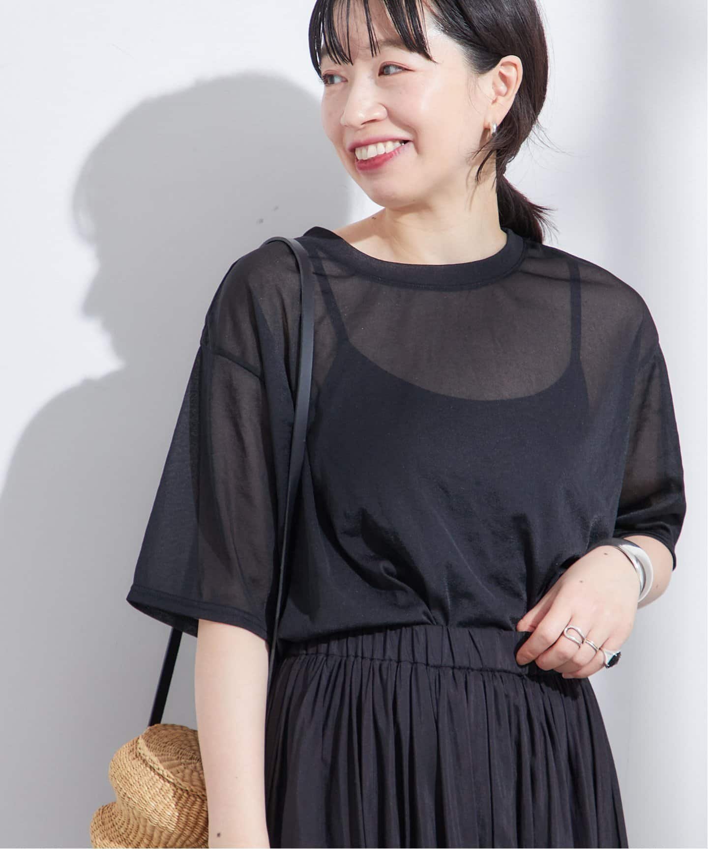 【ジャーナルスタンダード レサージュ/journal standard L'essage】のオーガンジーTシャツ インテリア・キッズ・メンズ・レディースファッション・服の通販 founy(ファニー) 　ファッション　Fashion　レディースファッション　WOMEN　トップス・カットソー　Tops/Tshirt　シャツ/ブラウス　Shirts/Blouses　ロング / Tシャツ　T-Shirts　2025年　2025　2025春夏・S/S　Ss,Spring/Summer,2025　おすすめ　Recommend　インナー　Inner　オーガンジー　Organdy　カーディガン　Cardigan　スリーブ　Sleeve　ロング　Long　夏　Summer　ブラック|ID: prp329100004560204 ipo3291000000032241685