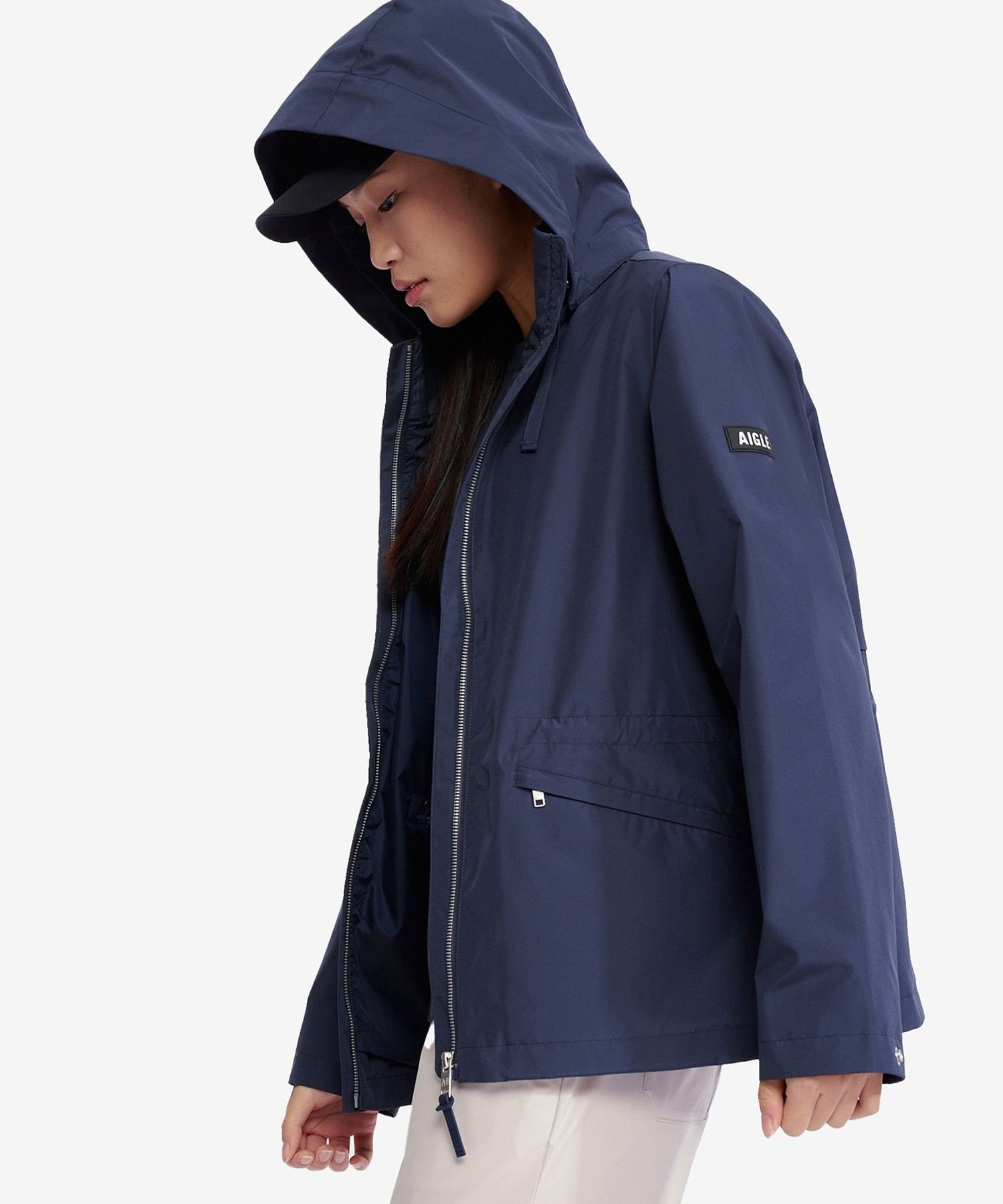 【エーグル/AIGLE】のGORE-TEX WINDSTOPPER ゴアテックスウインドストッパー 防風 透湿 フーデッドジャケット RP マウンテンパーカー インテリア・キッズ・メンズ・レディースファッション・服の通販 founy(ファニー) 　ファッション　Fashion　レディースファッション　WOMEN　アウター　Coat Outerwear　ジャケット　Jackets　アウトドア　Outdoor　ジャケット　Jacket　スタイリッシュ　Stylish　パーカー　Hoodie　旅行　Travel　春　Spring　ダークブルー|ID: prp329100004560205 ipo3291000000032241691
