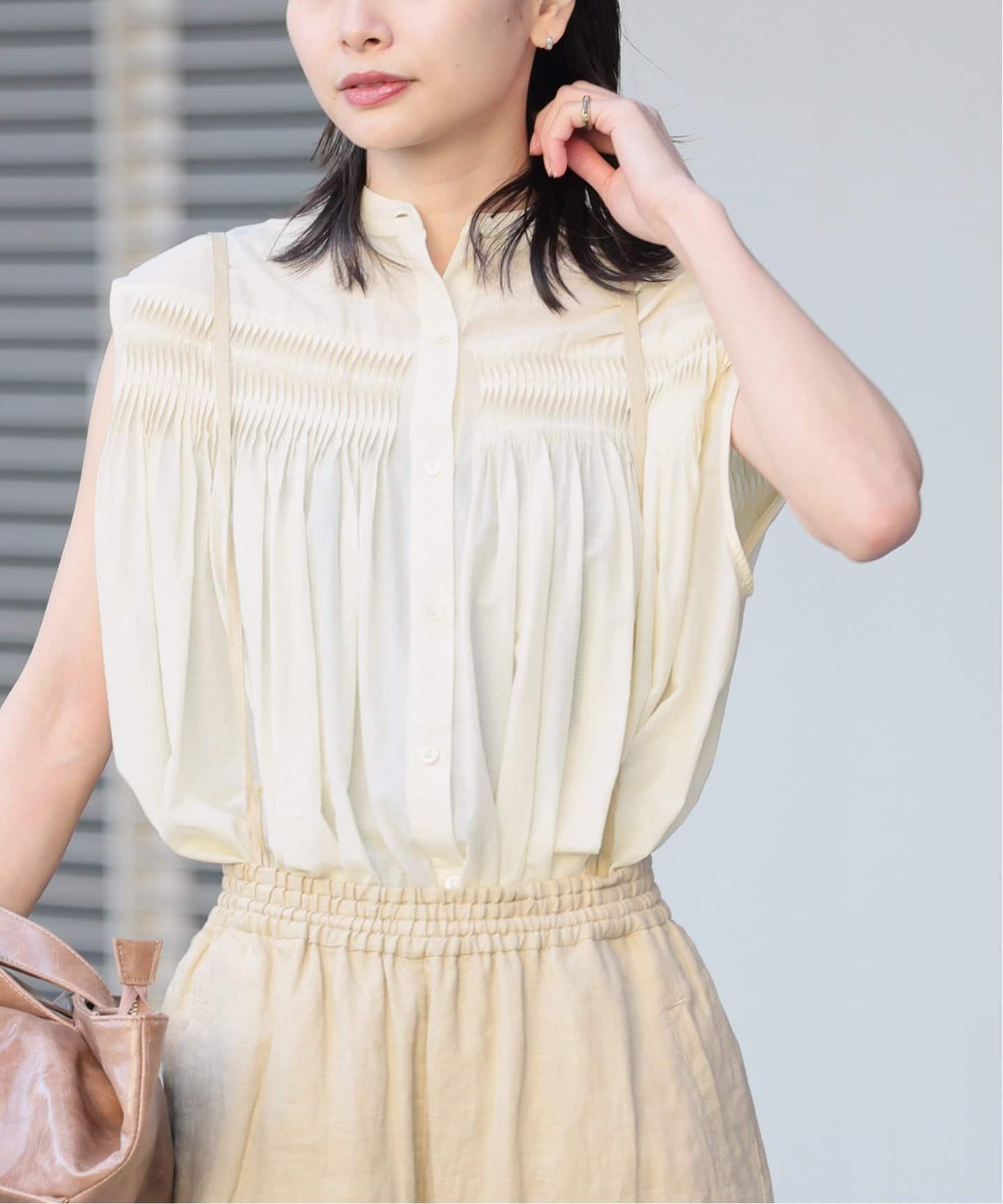 【ジャーナルスタンダード/JOURNAL STANDARD】のボイルピンタックノースリーブブラウス インテリア・キッズ・メンズ・レディースファッション・服の通販 founy(ファニー) 　ファッション　Fashion　レディースファッション　Ladies' Fashion Online　トップス・カットソー　Tops/Tshirt　キャミソール / ノースリーブ　No Sleeves　シャツ/ブラウス　Shirts/Blouses　2025年　2025　2025春夏・S/S　Ss,Spring/Summer,2025　ボトム　Bottom　夏　Summer　ホワイト B|ID: prp329100004560212 ipo3291000000032682183
