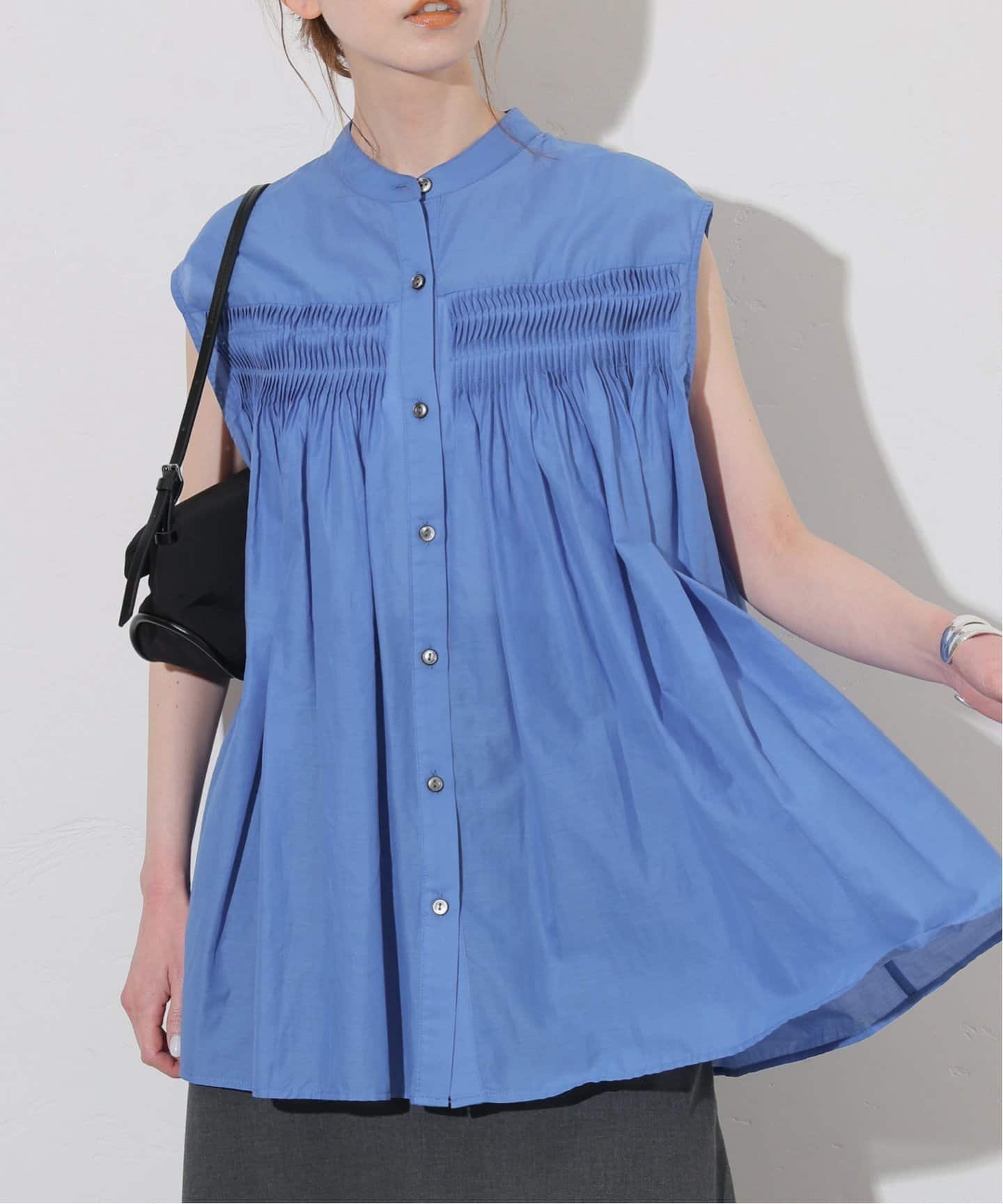【ジャーナルスタンダード/JOURNAL STANDARD】のボイルピンタックノースリーブブラウス インテリア・キッズ・メンズ・レディースファッション・服の通販 founy(ファニー) 　ファッション　Fashion　レディースファッション　Ladies' Fashion Online　トップス・カットソー　Tops/Tshirt　キャミソール / ノースリーブ　No Sleeves　シャツ/ブラウス　Shirts/Blouses　2025年　2025　2025春夏・S/S　Ss,Spring/Summer,2025　ボトム　Bottom　夏　Summer　ブルー|ID: prp329100004560212 ipo3291000000032682185