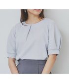 【インデックス/INDEX】のタックスリーブトップス【UV/接触冷感/洗濯機洗い可】 サックスブルー|ID: prp329100004560219 ipo3291000000032659783