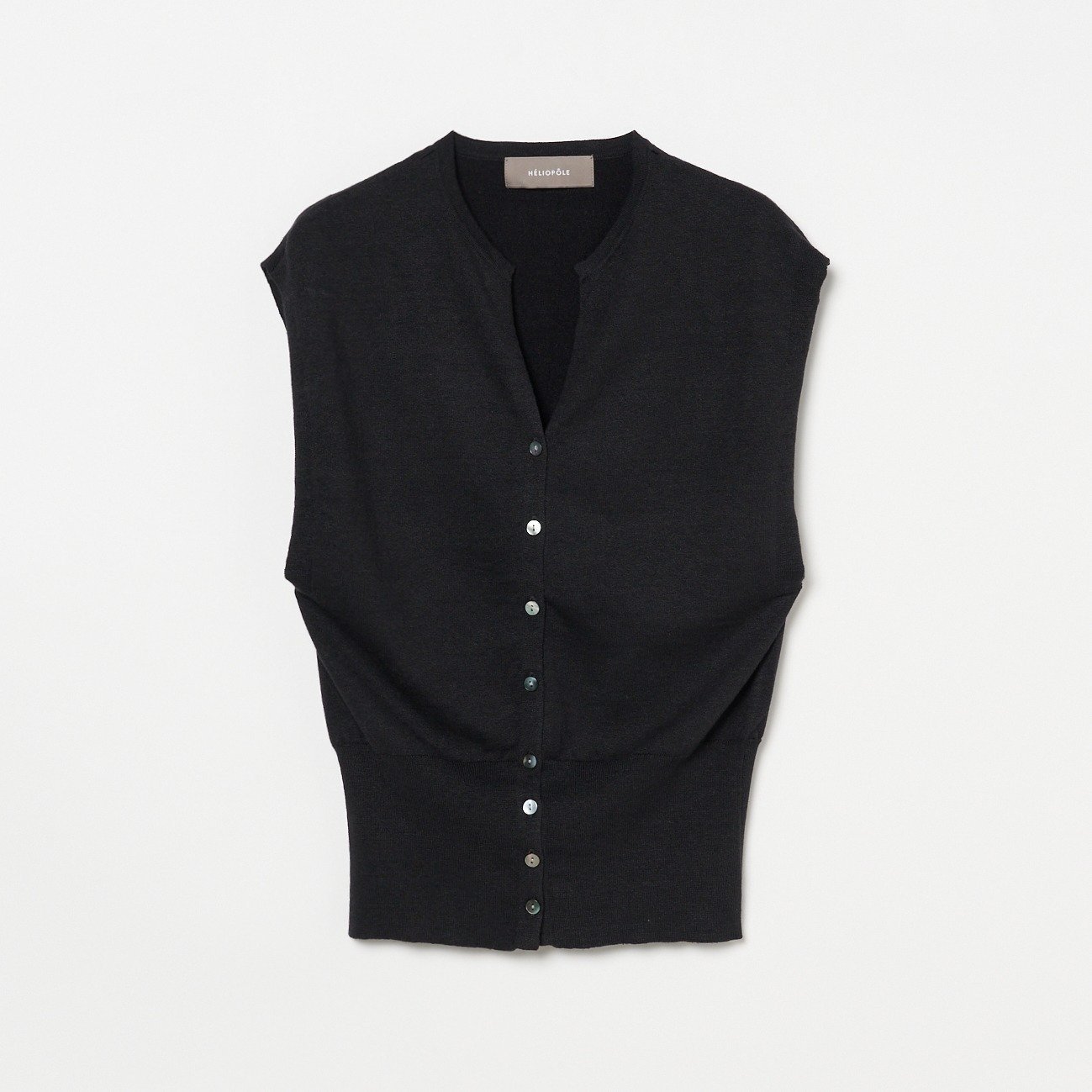 【エリオポール/heliopole】のFRENCH SLEEVE KNIT VEST インテリア・キッズ・メンズ・レディースファッション・服の通販 founy(ファニー) 　ファッション　Fashion　レディースファッション　Ladies' Fashion Online　アウター　Coat Outerwear　トップス・カットソー　Tops/Tshirt　ニット　Knit Tops　ベスト/ジレ　Gilets/Vests　スリーブ　Sleeve　フィット　Fit　フレンチ　French　ベスト　Vest　ブラック|ID: prp329100004560244 ipo3291000000032609655