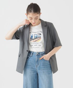 【ビーミングライフストアバイビームス/B:MING LIFE STORE by BEAMS】の【手洗いOK/半袖/きれいめ】ハーフスリーブ ジャケット(S~M) 25SS 夏 オフィスカジュアル スリーブ 半袖ジャケット 人気、トレンドファッション・服の通販 founy(ファニー) ファッション Fashion レディースファッション Fashion for Women アウター Coat / Outerwear Collection レディースジャケット・軽アウター Jackets 2025年 2025 2025春夏・S/S Spring/Summer 2025 SS25 おすすめ Recommended / Our Picks ジャケット Jacket, Outerwear スラックス Slacks, Dress Pants スリーブ Sleeve, Long Sleeve / Short Sleeve デニム Denim, Jeans Material ハーフ Half, Half-Length 半袖 Short Sleeve, Half Sleeve 夏 Summer |ID:prp329100004560251