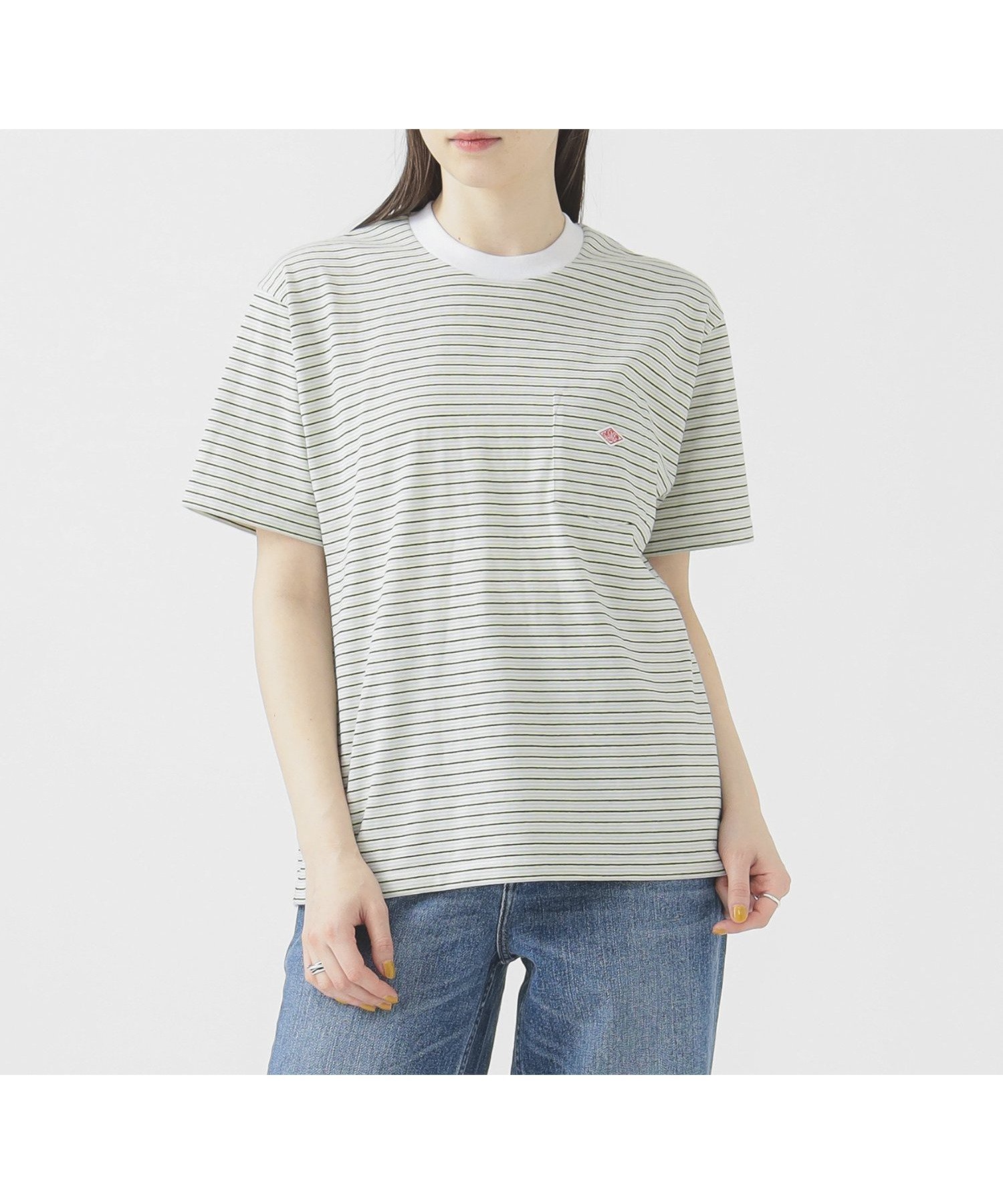 【ビーミングライフストアバイビームス/B:MING LIFE STORE by BEAMS】のDANTON / SHORT SLEEVE POCKET T-SHIRT BORDER(S~M) インテリア・キッズ・メンズ・レディースファッション・服の通販 founy(ファニー) 　ファッション　Fashion　レディースファッション　WOMEN　トップス・カットソー　Tops/Tshirt　シャツ/ブラウス　Shirts/Blouses　ロング / Tシャツ　T-Shirts　ベーシック　Basic　ボックス　Box　ボーダー　Border　ポケット　Pocket　ワンポイント　One Point　春　Spring　YELLOW/GREY_MULTI|ID: prp329100004560252 ipo3291000000032242075