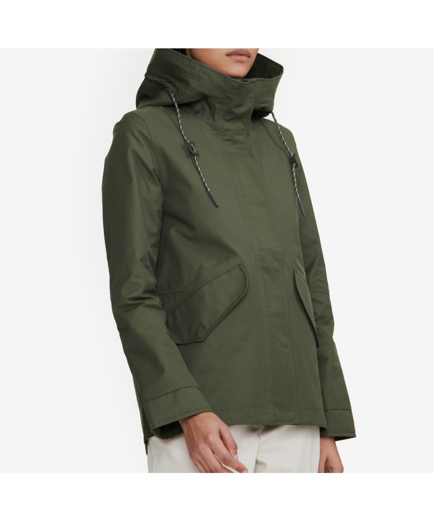 【エーグル/AIGLE】の透湿防水 フィッシュテールフーデッドジャケット / マウンテンパーカー インテリア・キッズ・メンズ・レディースファッション・服の通販 founy(ファニー) 　ファッション　Fashion　レディースファッション　WOMEN　アウター　Coat Outerwear　ジャケット　Jackets　エレガント 上品　Elegant　シンプル　Simple　ジャケット　Jacket　ドローコード　Draw Cord　ドローストリング　Drawstring　ハンド　Hand　パーカー　Hoodie　フィット　Fit　フラップ　Flap　ポケット　Pocket　ミドル　Middle　レギュラー　Regular　定番　Standard　モスグリーン|ID: prp329100004560263 ipo3291000000032242172