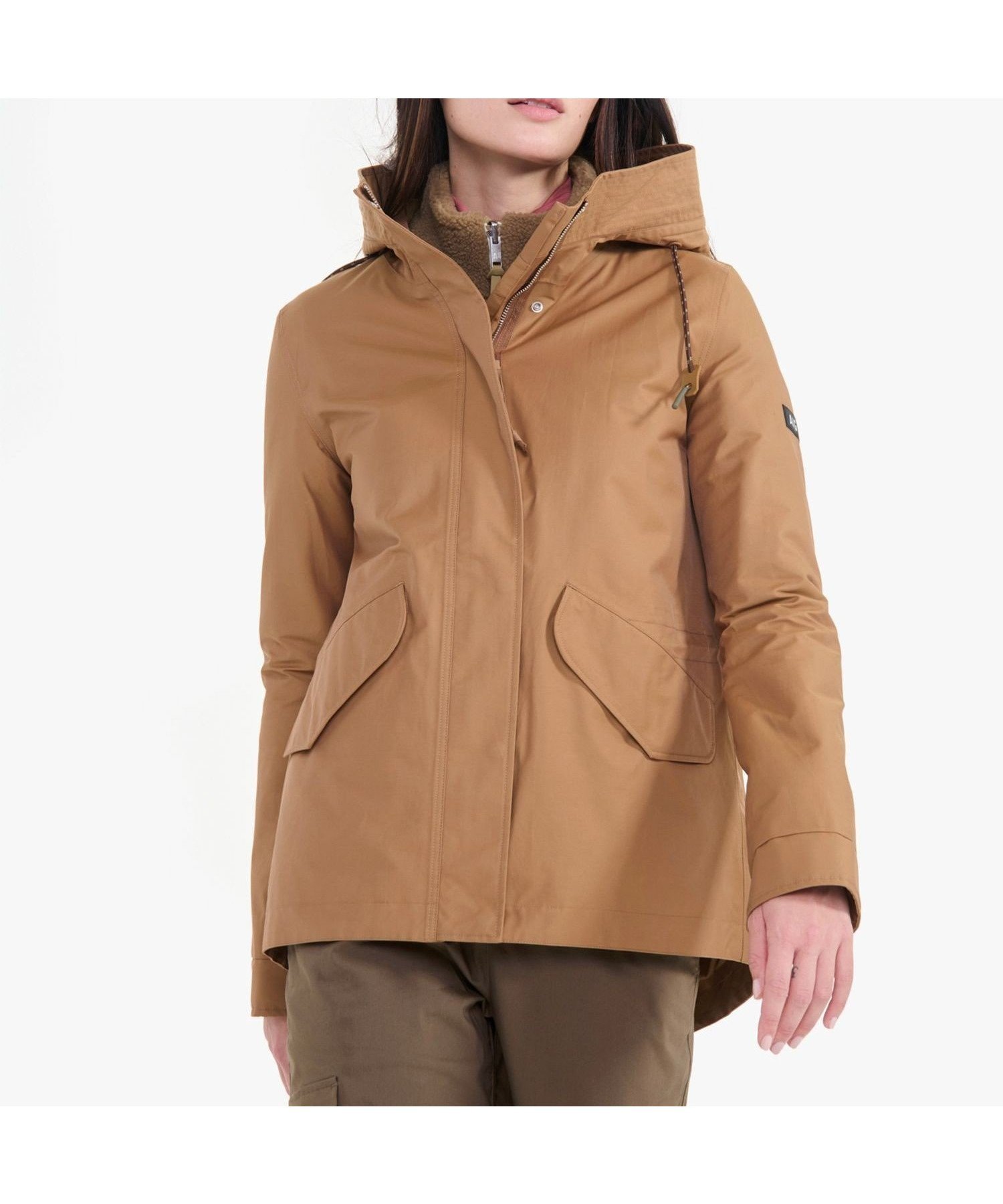 【エーグル/AIGLE】の透湿防水 フィッシュテールフーデッドジャケット / マウンテンパーカー インテリア・キッズ・メンズ・レディースファッション・服の通販 founy(ファニー) 　ファッション　Fashion　レディースファッション　WOMEN　アウター　Coat Outerwear　ジャケット　Jackets　エレガント 上品　Elegant　シンプル　Simple　ジャケット　Jacket　ドローコード　Draw Cord　ドローストリング　Drawstring　ハンド　Hand　パーカー　Hoodie　フィット　Fit　フラップ　Flap　ポケット　Pocket　ミドル　Middle　レギュラー　Regular　定番　Standard　ライトブラウン|ID: prp329100004560263 ipo3291000000032242174