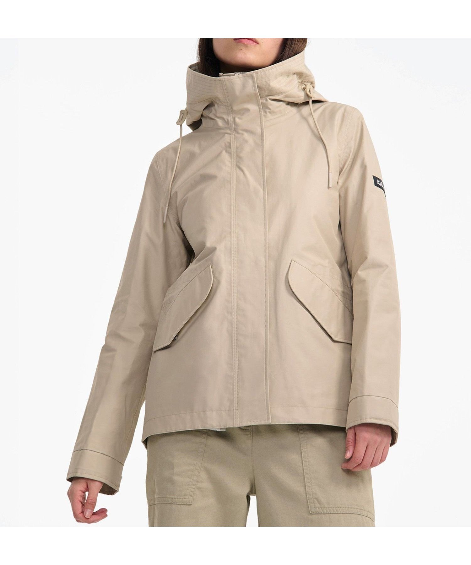 【エーグル/AIGLE】の透湿防水 フィッシュテールフーデッドジャケット / マウンテンパーカー インテリア・キッズ・メンズ・レディースファッション・服の通販 founy(ファニー) 　ファッション　Fashion　レディースファッション　WOMEN　アウター　Coat Outerwear　ジャケット　Jackets　エレガント 上品　Elegant　シンプル　Simple　ジャケット　Jacket　ドローコード　Draw Cord　ドローストリング　Drawstring　ハンド　Hand　パーカー　Hoodie　フィット　Fit　フラップ　Flap　ポケット　Pocket　ミドル　Middle　レギュラー　Regular　定番　Standard　ベージュ|ID: prp329100004560263 ipo3291000000032242176