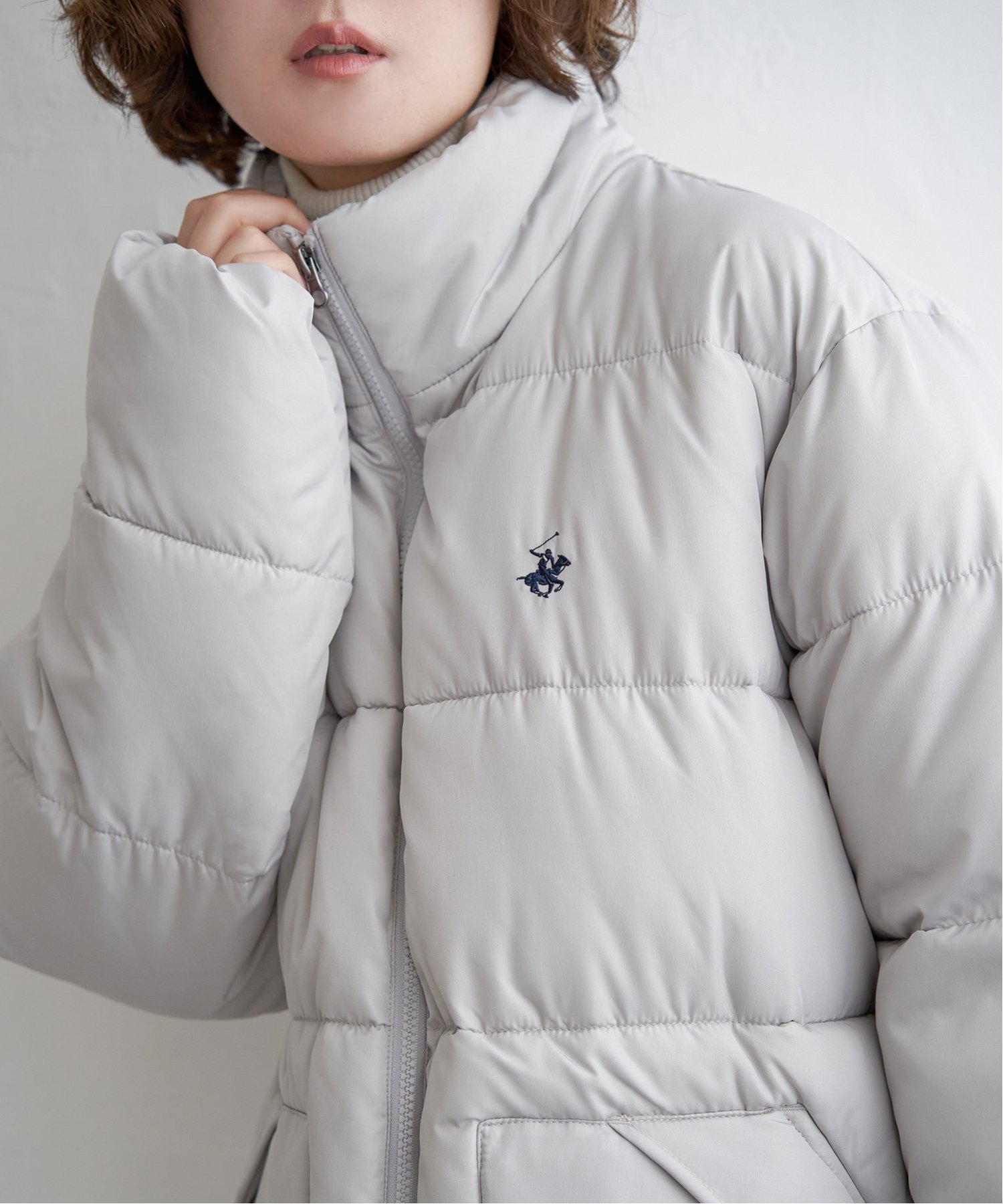 【ノッチ/notch】のBEVERLY HILLS POLO CLUB パデッドブルゾン インテリア・キッズ・メンズ・レディースファッション・服の通販 founy(ファニー) 　ファッション　Fashion　レディースファッション　WOMEN　アウター　Coat Outerwear　ブルゾン　Blouson/Jackets　シンプル　Simple　ブルゾン　Blouson　ポケット　Pocket　ワンポイント　One Point　冬　Winter　ライトグレー|ID: prp329100004560282 ipo3291000000032242289