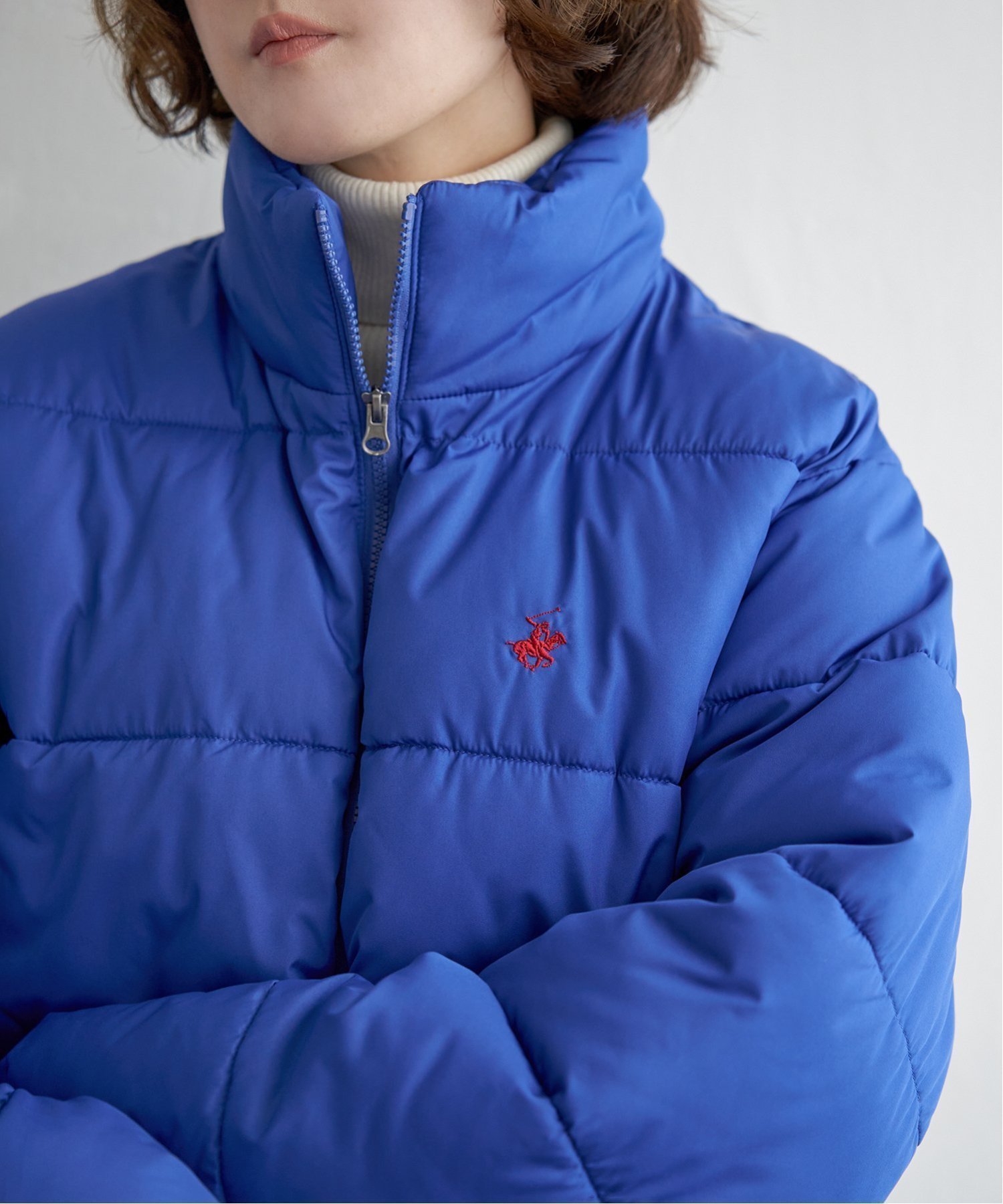 【ノッチ/notch】のBEVERLY HILLS POLO CLUB パデッドブルゾン インテリア・キッズ・メンズ・レディースファッション・服の通販 founy(ファニー) 　ファッション　Fashion　レディースファッション　WOMEN　アウター　Coat Outerwear　ブルゾン　Blouson/Jackets　シンプル　Simple　ブルゾン　Blouson　ポケット　Pocket　ワンポイント　One Point　冬　Winter　ブルー|ID: prp329100004560282 ipo3291000000032242290