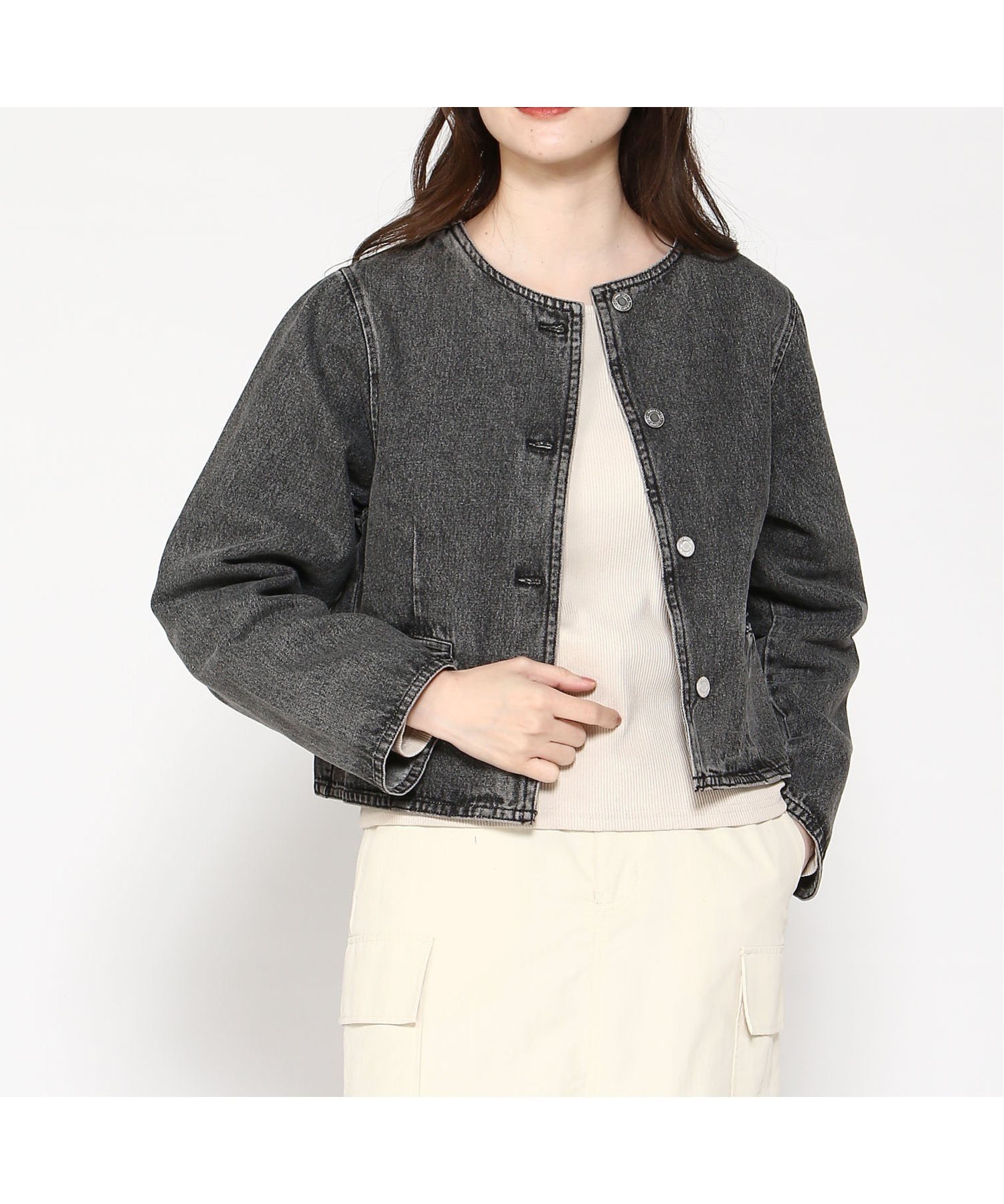 【プレフェリール/PREFERIR】のショートデニムジャケット インテリア・キッズ・メンズ・レディースファッション・服の通販 founy(ファニー) 　ファッション　Fashion　レディースファッション　WOMEN　アウター　Coat Outerwear　ジャケット　Jackets　デニムジャケット　Denim Jackets　クール　Cool　ショート　Short　スタイリッシュ　Stylish　ブラック|ID: prp329100004560290 ipo3291000000032242365