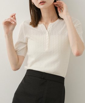 【センスオブプレイス/SENSE OF PLACE by URBAN RESEARCH】のヘンリーネックミニケーブルセーター(半袖) 人気、トレンドファッション・服の通販 founy(ファニー) ファッション Fashion レディースファッション WOMEN トップス・カットソー Tops/Tshirt 2025年 2025 2025春夏・S/S Ss,Spring/Summer,2025 おすすめ Recommend インナー Inner シンプル Simple ジャケット Jacket ワイド Wide 半袖 Short Sleeve 夏 Summer S/S・春夏 Ss・Spring/Summer |ID:prp329100004560293