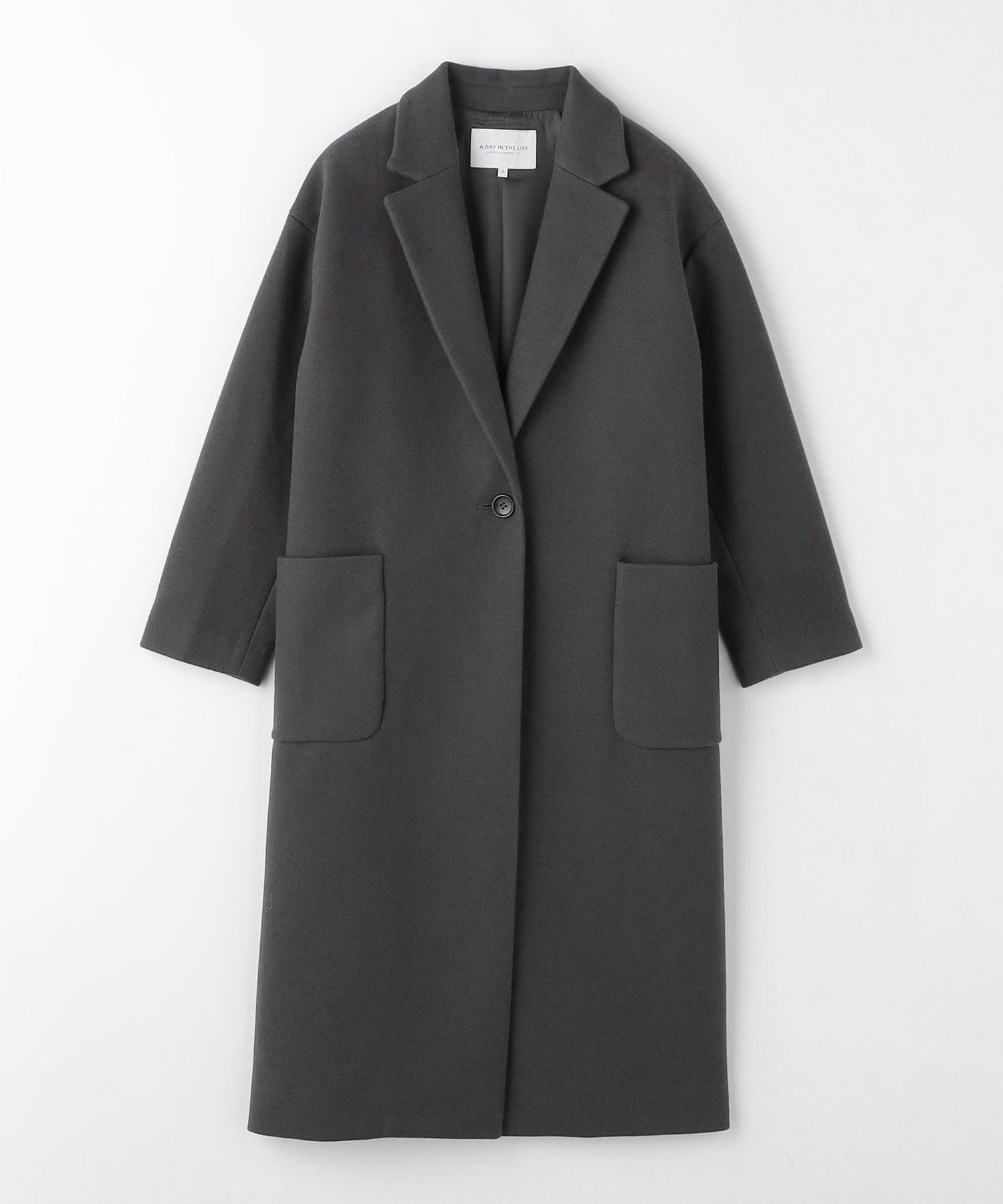 【ユナイテッドアローズ/UNITED ARROWS】のニットメルトン チェスターコート A DAY IN THE LIFE インテリア・キッズ・メンズ・レディースファッション・服の通販 founy(ファニー) 　ファッション　Fashion　レディースファッション　Fashion for Women　アウター　Coat / Outerwear Collection　コート・ロングコート・ピーコート　Long Coats, Peacoats & More　チェスターコート・ロング丈アウター　Chester Coats / Chesterfield Long Coats　チェスターコート　Chester Coat, Long Coat　チェック　Check, Plaid, Tartan　トレンド　Trend, Trending Now　フロント　Front, Front Design　マフラー　Scarf, Muffler　メルトン　Melton, Heavy Wool　ロング　Long, Long-Length　定番　Standard, Basic Item　DK.GRAY|ID: prp329100004560297 ipo3291000000033883755