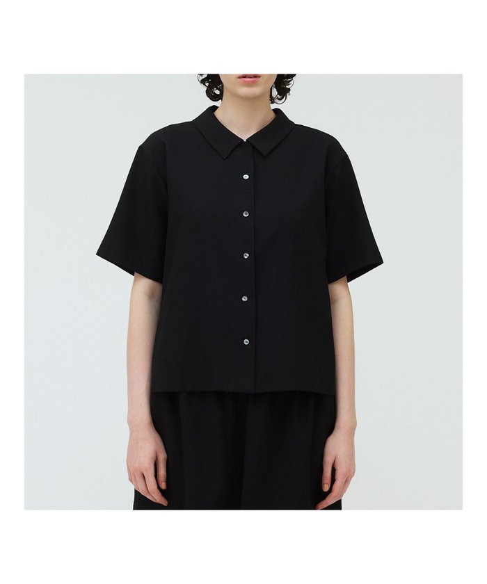 【マーコート/MARcourt】のmizuiro ind ポプリンハーフスリーブシャツ インテリア・キッズ・メンズ・レディースファッション・服の通販 founy(ファニー) https://founy.com/ ファッション Fashion レディースファッション Fashion for Women トップス・カットソー Cut & Sew Tops シャツ・ブラウス・オフィスカジュアル Elegant Blouses & Button-Ups シンプル Simple, Minimal ストレッチ Stretch, Stretchy Fabric ドレープ Drape, Draping Fabric ポケット Pocket, Pocket Detail レギュラー Regular, Standard Fit 吸水 Absorbent, Quick-Dry 夏 Summer 無地 Plain, Solid Color |ID: prp329100004560301 ipo3291000000032637383