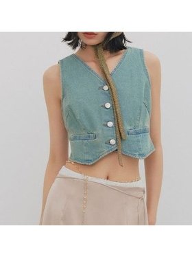 【リリーブラウン/Lily Brown】のクロップドベスト 人気、トレンドファッション・服の通販 founy(ファニー) ファッション Fashion レディースファッション WOMEN アウター Coat Outerwear トップス・カットソー Tops/Tshirt ベスト/ジレ Gilets/Vests クロップド Cropped サマー Summer シェイプ Shape セットアップ Set Up ツイード Tweed デニム Denim トレンド Trend バランス Balance ベスト Vest マーメイド Mermaid エレガント 上品 Elegant |ID:prp329100004560304