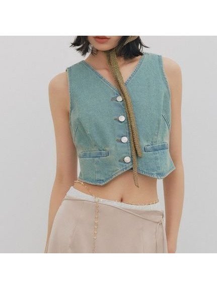 【リリーブラウン/Lily Brown】のクロップドベスト インテリア・キッズ・メンズ・レディースファッション・服の通販 founy(ファニー) 　ファッション　Fashion　レディースファッション　WOMEN　アウター　Coat Outerwear　トップス・カットソー　Tops/Tshirt　ベスト/ジレ　Gilets/Vests　クロップド　Cropped　サマー　Summer　シェイプ　Shape　セットアップ　Set Up　ツイード　Tweed　デニム　Denim　トレンド　Trend　バランス　Balance　ベスト　Vest　マーメイド　Mermaid　エレガント 上品　Elegant　BEG[037]|ID: prp329100004560304 ipo3291000000032311410