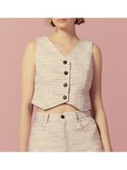 【リリーブラウン/Lily Brown】のクロップドベスト 人気、トレンドファッション・服の通販 founy(ファニー) ファッション Fashion レディースファッション WOMEN アウター Coat Outerwear トップス・カットソー Tops/Tshirt ベスト/ジレ Gilets/Vests クロップド Cropped サマー Summer シェイプ Shape セットアップ Set Up ツイード Tweed デニム Denim トレンド Trend バランス Balance ベスト Vest マーメイド Mermaid エレガント 上品 Elegant thumbnail PNK[066]|ID: prp329100004560304 ipo3291000000032311411