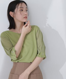 【ナチュラル ビューティー ベーシック/NATURAL BEAUTY BASIC】のVネックハトメシアースリーブニット 人気、トレンドファッション・服の通販 founy(ファニー) ファッション Fashion レディースファッション WOMEN トップス・カットソー Tops/Tshirt ニット Knit Tops Vネック V-Neck カフス Cuffs シアー Sheer スリーブ Sleeve ミックス Mix 人気 Popularity 定番 Standard |ID:prp329100004560306