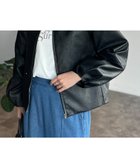 【シェトワ/Chez toi】の袖ボリューム合皮ブルゾン ブラック|ID: prp329100004560320 ipo3291000000032242606