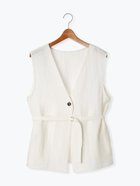 【テチチ/Te chichi】のベルト付き麻調ジレ 人気、トレンドファッション・服の通販 founy(ファニー) ファッション Fashion レディースファッション WOMEN アウター Coat Outerwear トップス・カットソー Tops/Tshirt ベスト/ジレ Gilets/Vests ベルト Belts カットソー Cut And Sew シンプル Simple thumbnail オフホワイト|ID: prp329100004560330 ipo3291000000032242654