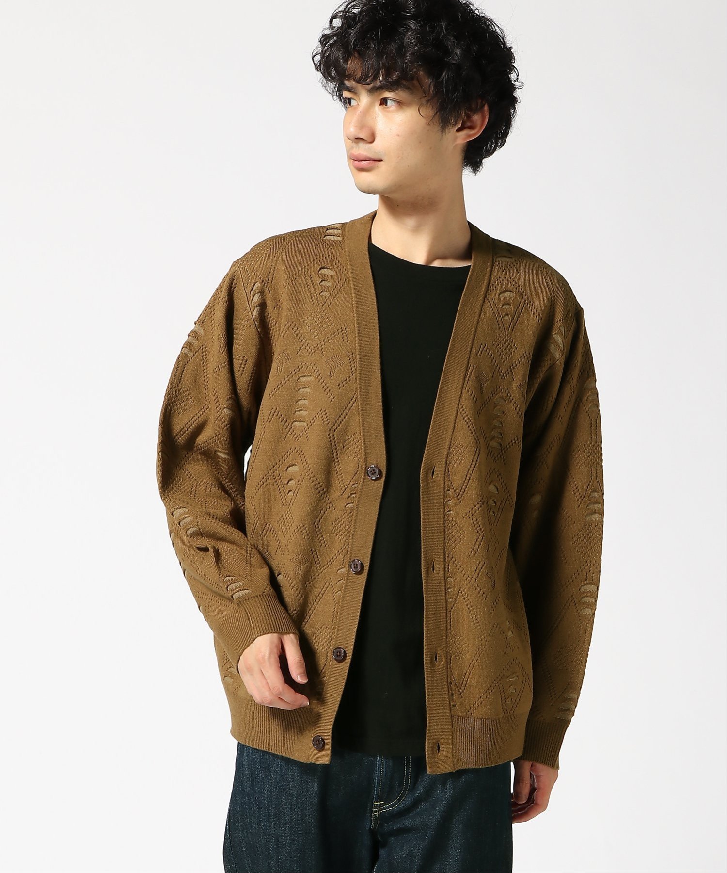 【ジョンブルプライベートラボ/Johnbull Private labo】のJohnbull/3Dニットカーディガン インテリア・キッズ・メンズ・レディースファッション・服の通販 founy(ファニー) 　ファッション　Fashion　レディースファッション　WOMEN　トップス・カットソー　Tops/Tshirt　ニット　Knit Tops　カーディガン　Cardigans　インナー　Inner　カーディガン　Cardigan　ジャカード　Jacquard　ベーシック　Basic　ポケット　Pocket　ダークカーキ|ID: prp329100004560337 ipo3291000000032242692