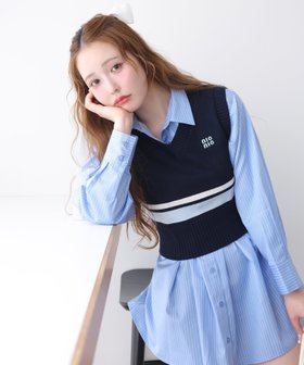 【ナイスクラップ/NICE CLAUP】のワンポイント刺しゅうラインニットベスト 人気、トレンドファッション・服の通販 founy(ファニー) ファッション Fashion レディースファッション WOMEN アウター Coat Outerwear トップス・カットソー Tops/Tshirt ニット Knit Tops ベスト/ジレ Gilets/Vests 2025年 2025 2025春夏・S/S Ss,Spring/Summer,2025 おすすめ Recommend カーゴパンツ Cargo Pants ショート Short スニーカー Sneakers デニム Denim ベスト Vest ワンポイント One Point 夏 Summer |ID:prp329100004560366