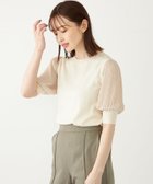 【シップス フォー ウィメン/SHIPS】のSHIPS Colors 手洗い可能 プリーツ コンビ 5分袖 ニット オフホワイト|ID: prp329100004560374 ipo3291000000032242948