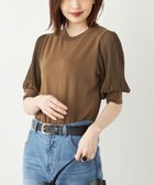 【シップス フォー ウィメン/SHIPS】のSHIPS Colors 手洗い可能 プリーツ コンビ 5分袖 ニット ブラウン|ID: prp329100004560374 ipo3291000000032242951