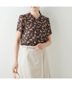【ニューヨーカー/NEWYORKER】のブロッサムプリント Vネックフリルブラウス 人気、トレンドファッション・服の通販 founy(ファニー) ファッション Fashion レディースファッション WOMEN トップス・カットソー Tops/Tshirt シャツ/ブラウス Shirts/Blouses Vネック V-Neck ギャザー Gather ジャケット Jacket ジョーゼット Georgette フェイス Face フリル Frills 半袖 Short Sleeve A/W・秋冬 Aw・Autumn/Winter・Fw・Fall-Winter エレガント 上品 Elegant |ID:prp329100004560381