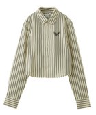 【エックスガール/X-girl】のBUTTERFLY STRIPE L/S SHIRT X-girl 人気、トレンドファッション・服の通販 founy(ファニー) ファッション Fashion レディースファッション WOMEN トップス・カットソー Tops/Tshirt シャツ/ブラウス Shirts/Blouses おすすめ Recommend コンパクト Compact ストライプ Stripe バタフライ Butterfly ミニスカート Mini Skirt ワンポイント One Point 夏 Summer 春 Spring S/S・春夏 Ss・Spring/Summer 長袖 Long Sleeve thumbnail WHITE|ID: prp329100004560385 ipo3291000000032243037
