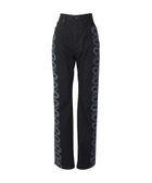 【ヒステリックグラマー/HYSTERIC GLAMOUR】のSNAKE LOOP柄デニムフレアパンツ 人気、トレンドファッション・服の通販 founy(ファニー) ファッション Fashion レディースファッション Fashion for Women パンツ Pants & Trousers ストレッチ Stretch, Stretchy Fabric フレア Flare, Flared プリント Print, Printed Pattern thumbnail ブラック|ID: prp329100004560396 ipo3291000000032975482