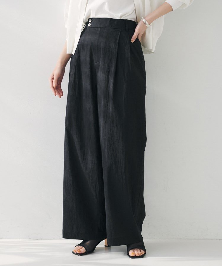 【アンタイトル/UNTITLED】の【後ろウエストゴム/洗える】2タックワイドパンツ 人気、トレンドファッション・服の通販 founy(ファニー) 　ファッション　Fashion　レディースファッション　WOMEN　パンツ　Pants　おすすめ　Recommend　タイプライター　Typewriter　トレンド　Trend　ポケット　Pocket　メタル　Metal　リラックス　Relax　夏　Summer　春　Spring　S/S・春夏　Ss・Spring/Summer　洗える　Washable　 other-1|ID: prp329100004560429 ipo3291000000032243361